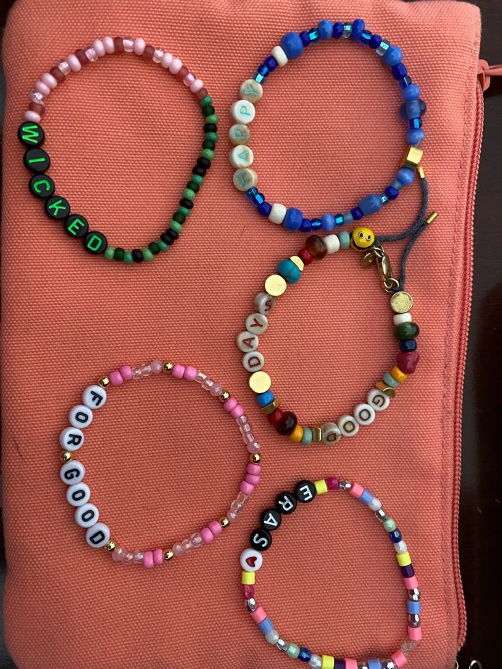 Set of 5 beaded bracelets